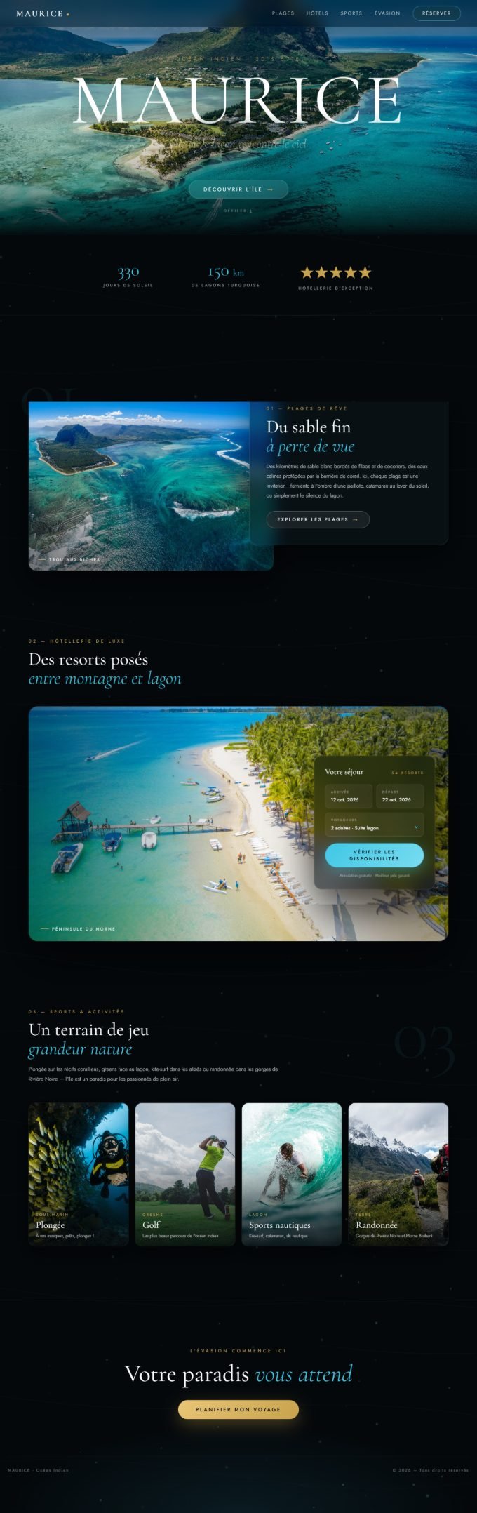 Mauritius tourism website, made by NetBoost360